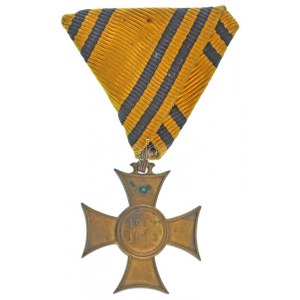 1913. Mozgósítási Kereszt / 1912-1913-mas Emlékkereszt bronz kitüntetés eredeti mellszalagon T...