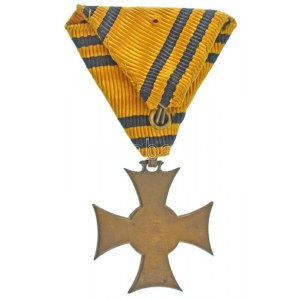 1913. Mozgósítási Kereszt / 1912-1913-mas Emlékkereszt bronz kitüntetés eredeti mellszalagon T...