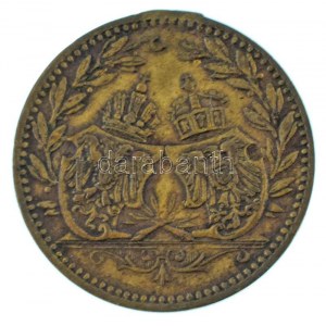 Osztrák-Magyar Monarchia ~1914. Ferenc József - II. Vilmos bronz patrióta emlékérem (22mm) T:VF fülnyom Austo...