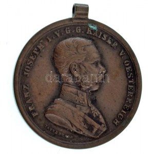 1914. Ferenc József Bronz Vitézségi Érem bronz kitüntetés mellszalag nélkül. Szign.: Tautenhayn T...
