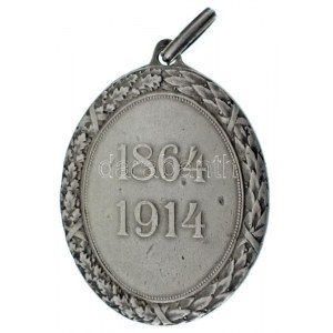 1914. A Vörös Kereszt Ezüst Díszérme hadidíszítménnyel jelzetlen, zománcozott Ag kitüntetés mellszalag nélkül T...