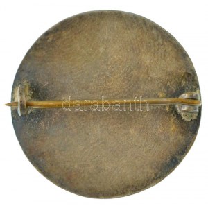 ~1915. 1914-15 Ferenc József és II. Vilmos császárokat ábrázoló ezüstözött fém patrióta jelvény (26mm) T...