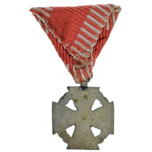 1916. Károly-csapatkereszt Zn kitüntetés miniatűr, szalagon T:AU