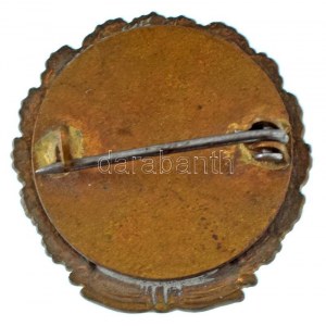 ~1930. MOVE (Magyar Országos Véderő Egylet) - Becsülettel a hazáért zománcozott bronz jelvény (26mm) T:XF zománchiba ...