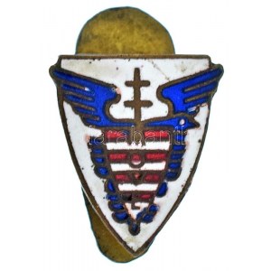 ~1930. MOVE (Magyar Országos Véderő Egylet) zománcozott bronz gomblyuk jelvény gyártói jelzés nélkül (15x13mm) T:AU ...
