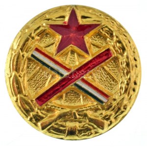 1954. Magyar Partizán Emlékérem zománcozott, aranyozott, sorszám nélküli miniatűr kitüntetés T:AU Hungary 1954. ...