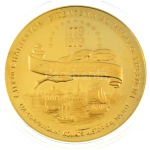 Bodó Sándor (1920-) 1979. Az Amerikai Függetlenségi Háború 200. évfordulójára - Charleston / Kováts Mihály aranyozott...