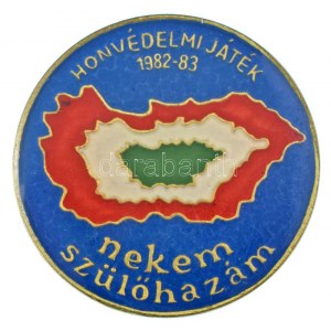 1983. Honvédelmi Játék 1982-83 - nekem szülőhazám műgyantás fém jelvény (30mm) T:XF