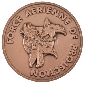 1997. Force Aerienne de Projection ezüstpatinázott bronz plakett, hátoldalon gravírozva, dísztokban (92mm) T:AU...
