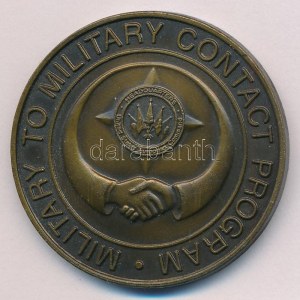 Amerikai Egyesült Államok ~2000. Az Egyesült Államok Európai Parancsnoksága kétoldalas bronz emlékérem (38mm) T...
