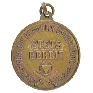 Ausztria 1963. Katonai Szolgálati érdemérem / Stets Bereit bronz kitüntetés mellszalag nélkül T:AU Austria 1963. ...