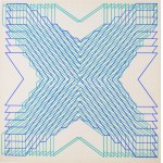Fajó János (1937-2018): Kereszt I, 1975. Szitanyomat, karton. Jelzett, számozott (0/17), 68,5x68,5 cm. ...