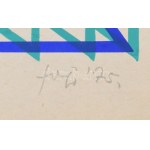 Fajó János (1937-2018): Kereszt I, 1975. Szitanyomat, karton. Jelzett, számozott (0/17), 68,5x68,5 cm. ...