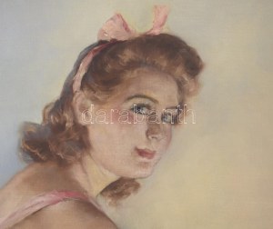 Fried Pál (1893-1955): Balerina. Olaj, vászon, jelzett. Dekoratív, kissé sérült fakeretben...