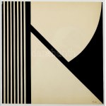 Bak Imre (1939-2022): Geometrikus kompozíció. Szitanyomat, papír. Jelezve jobbra lent. Üvegezett fakeretben. 29,5x29...
