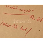 Papp Oszkár (1925-2011): Tudat múzsája (fej), 1968. Zománcfesték, olaj, karton, jelzett...