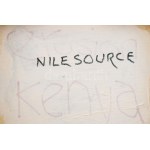 Bowyer Bell, John (1931-2003): Nile source, 1996. Vegyes technika, kollázs, vászon, Jelezve a hátoldalán. 35x28 cm...