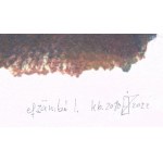 ef.Zámbó (efZámbó) István (1950-): Glóriákkal játszó krampusz, 2010-2022. Egyedi beavatkozású print (Ebp)...