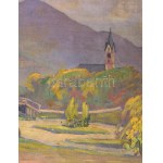Barabás Márton, Márkusfalvi (1893-1974): Erdélyi táj, 1923. Olaj, vászon, jelezve balra lent, sérült, 83,5×105 cm...