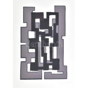 Frank Magda (1914-1997): Geometrikus kompozíció. Szitanyomat, papír, jelzett, számozott (2/40)...