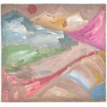 Csepeli Németh Miklós (1934-2012): Sétálók, 1976. Olaj, karton, jelezve középen lent. 57x61...