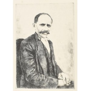 Gy. Molnár István (1933-2010): Nyisztor György. Rézkarc, papír, jelzett. 29,5x19,5 cm