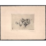 Ludwig Hesshaimer (1872-1956): An der Nida (I. világháborús grafika). Rézkarc, papír, jelzett, hajtásnyommal, 10×14...