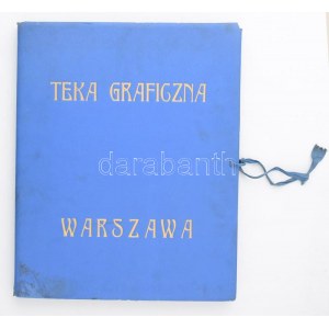 Leon Kosmulski (1904-1952) és több lengyel művész, össz. 16 db sokszorosított grafika: Varsói városképek, utcarészletek...