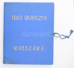 Leon Kosmulski (1904-1952) és több lengyel művész, össz. 16 db sokszorosított grafika: Varsói városképek, utcarészletek...