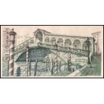Rékassy Eszter (1966-): Rialto (Velence). Színes rézkarc, papír, jelzett, próbanyomat, 10...
