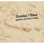 Somlai Vilma (1938-2007): Táj boglyákkal. Vegyes technika, papír, jelzett a hátoldalán a művész pecsétjével...