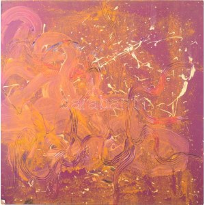 Jelzés nélkül: Kavalkád. Vegyes technika, papír, farostra kasírozva. Kissé sérült. 70x70 cm