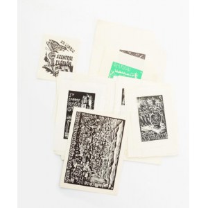 Andruskó Károly (1915-2008): Ex libris és kisgrafika gyűjtemény, kb. 42 db. Klf. technikák, papír, jelzett a metszeten...