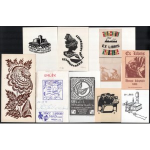 13 db vegyes ex libris