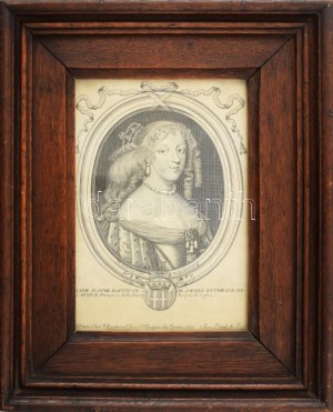 Marie Jeanne Baptiste de Savoye duchesse de Savoye Princesse de Piemonte, Reyne del Cypre rézmetszetű porté...