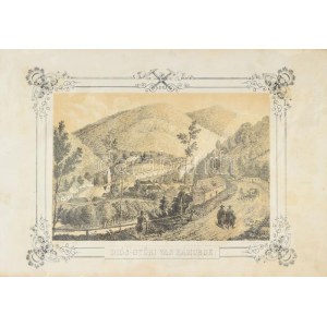 1846 Diós-Győri Vas hámorok. Litográfia, megjelent Vachot Imre: Magyarföld és népei, Pest 1846...