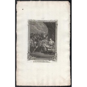 cca 1750-1800 6 db bibliai-egyházi témájú metszet, egyik van Dyck után, rézmetszet, papír, jelzett a metszeten...