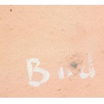 Bod Éva (1924-2004): A Város. Plasztikus fali kerámia fali dísz. Mázas kerámia, kézzel festett, jelzett...