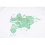 Herendi Apponyi zöld mintás 2 darab csészealj, jelzett, hibátlan, d: 11,5 cm