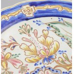 Nagyméretű porcelán dísztál, jelzés nélkül, d: 40 cm /// KIZÁRÓLAG SZEMÉLYES ÁTVÉTEL, NEM POSTÁZZUK ...