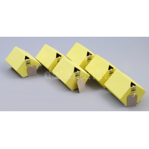 ASA Selection 6 darabos sárga design posztmodern váza szett. Újszerű, jelzett, 9,5x7,5x9 cm