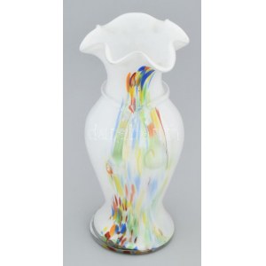 Murano tejüveg váza, jelzés nélkül, m: 19,5 cm