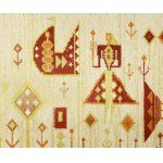 Németh Éva (1930-2019) textilművész: Faliszőttes lányalakkal és állatalakokkal. Jó állapotban, 175x70 cm //...