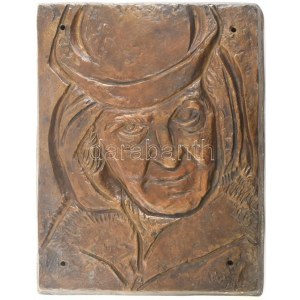 Tar István (1910 - 1971): Gerendai Tibor, újpesti fényképész édesanyja. Bronz falplasztika, jelzett...