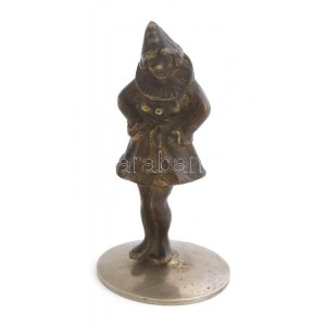 Bohóc. Bronz figura, talapzaton, jelzés nélkül, m: 13,5 cm