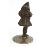 Bohóc. Bronz figura, talapzaton, jelzés nélkül, m: 13,5 cm