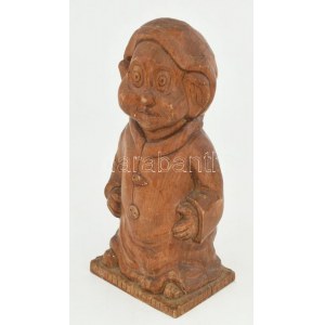 Törpe. Faragott fa, jelzés nélkül, kis kopással, m: 24 cm