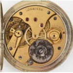Longines acéltokos, duplafedeles zsebóra, jelzett, nem működik, hiányos. d: 50 mm