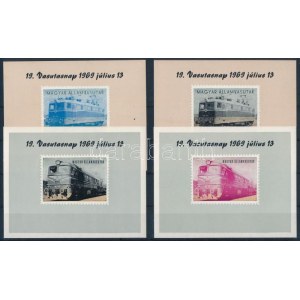 1969 19. Vasutasnap 4 különféle levélzáró blokk