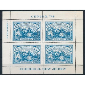 Cenjex 78 -Federated Stamp Clubs levélzáró kisív.